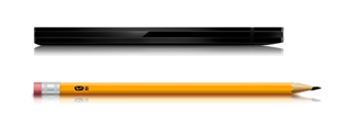 GoFlex Slim Features 1 Drive and pencil