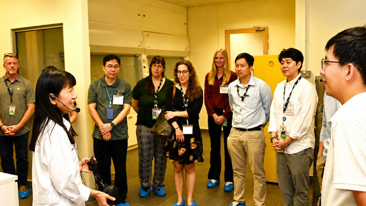 Seagate employees participating in a group training session.