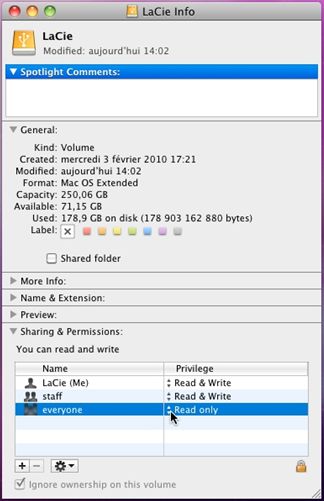 Set permissions for everyone
