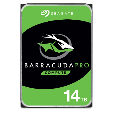 Изображение 3,5-дюймового жесткого диска Seagate BarraCuda Pro емкостью 14 ТБ для настольных ПК