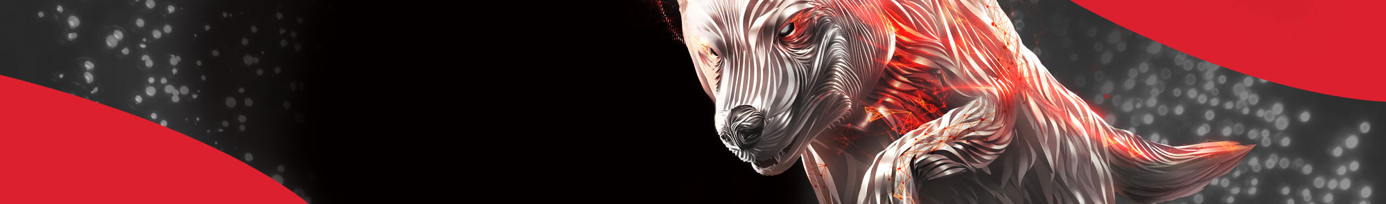 Promotional banner image for the Seagate IronWolf HDDs that shows an iron wolf with glowing red eyes