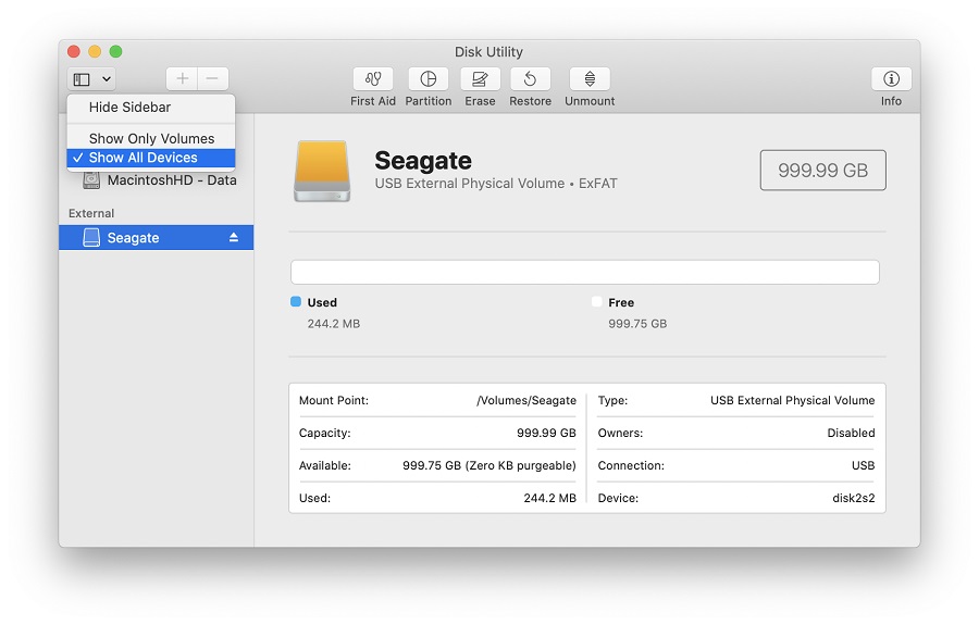 how to format seagate expansion for mac 10.11.6