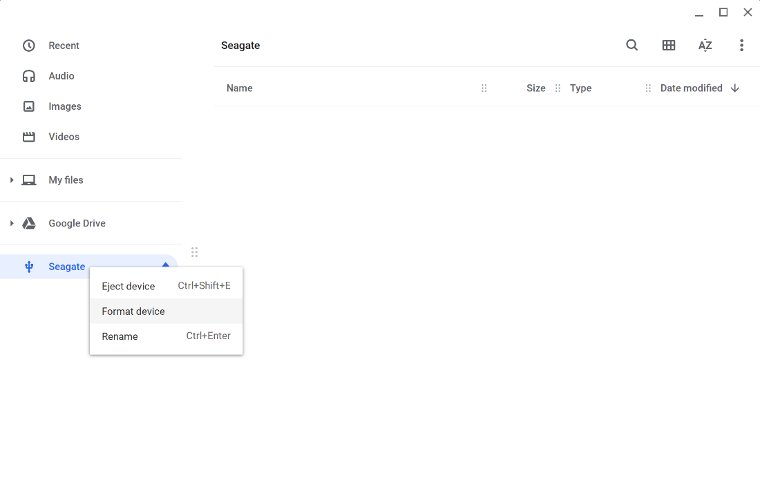 How to format an external drive on Chromebook Seagate Support US