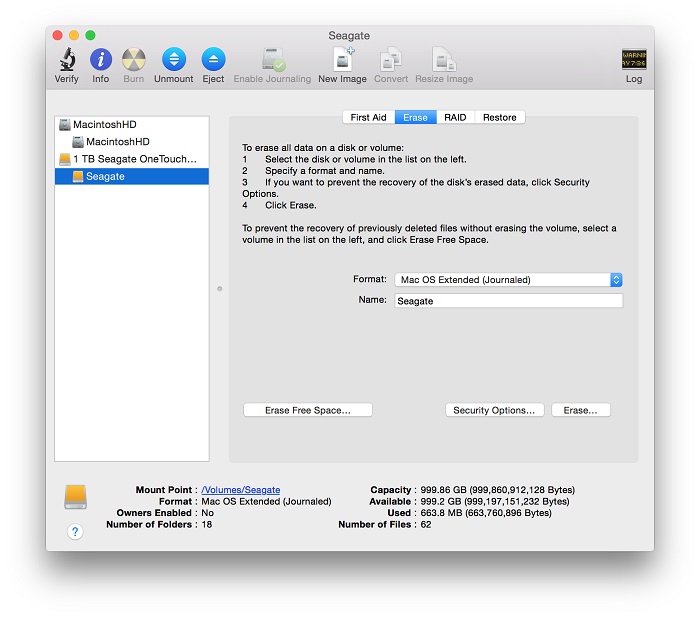 format mac os x mavericks