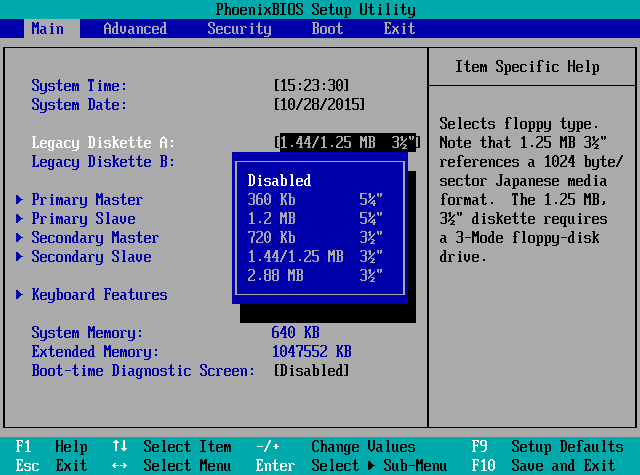 Disable the floppy into the BIOS
