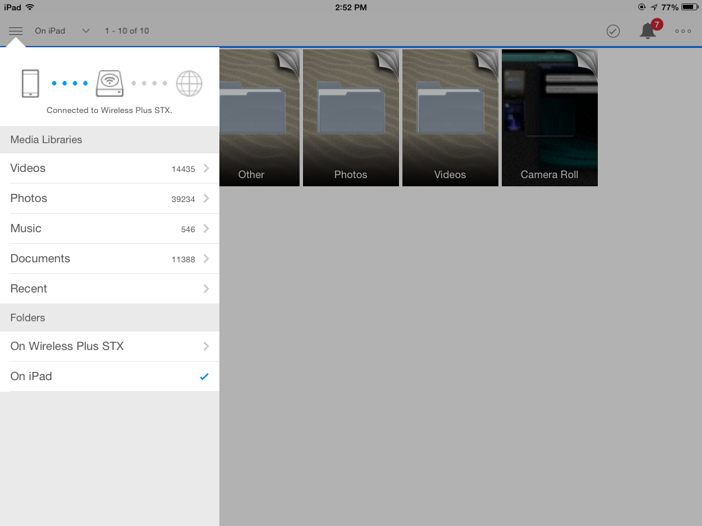 Seagate Wireless Plus - iOS 6+でコンテンツをアップロードする方法