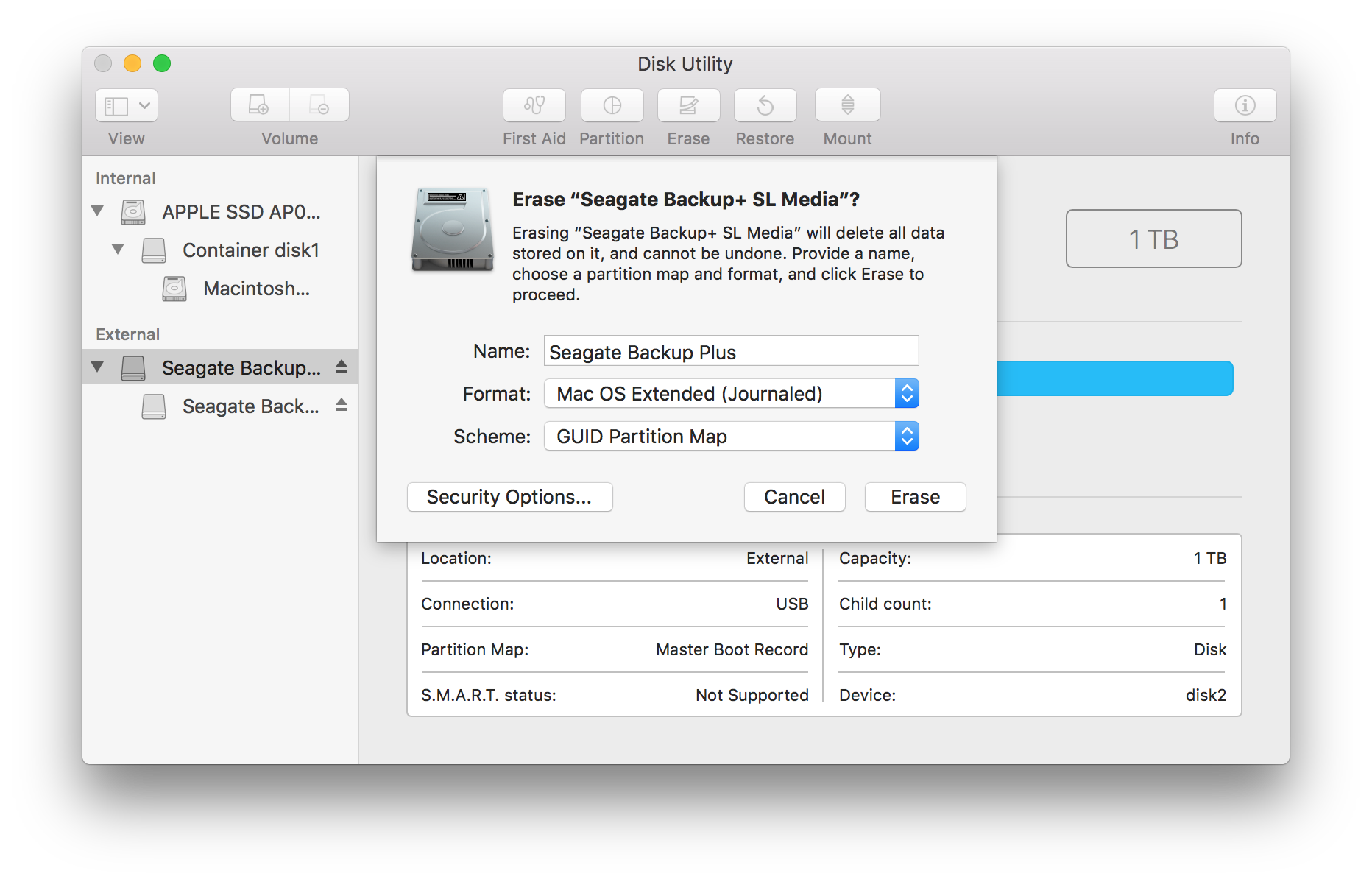 seagate format utility download